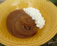 Des pommes fondantes et caramélisées, des sablés au bon goût de beurre, miam quoi!