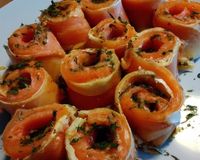 Roulés au saumon