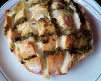 Pain hérisson à effeuiller au pesto et au Cantal