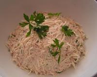 Même en faisant attention à notre ligne on peut rester gourmande. Cette salade est égale à 135 Kcal/personne.