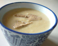 Soupe de céleri au foie gras