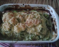 Gratin de courgettes aux ravioles de Romans