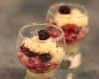 En verrine mélange salé sucré.