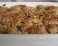 Courgettes râpées recouvertes de crumble