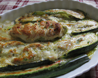 Gratin de courgettes au poulet à la provençale