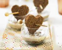 Mini mousse banane  et son cœur moelleux au chocolat
