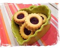 Sablés à la confiture de mûres-framboises (recette tirée du livre de Florence Edelmann : "Pâtisserie maison")