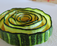 Rosace de courgette à la cancoillotte