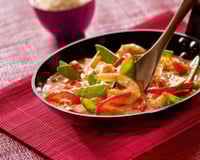 Crevettes au Curry Rouge