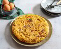 Frittata de pâtes, façon carbonara