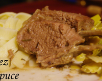 Carrés d'agneau au miel, ail et romarin