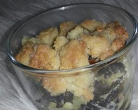 Verrine de gratin d'escargot à la pomme et son crumble