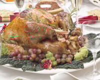 Dinde rôtie aux raisins