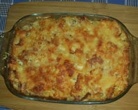 Gratin de pâtes au jambon