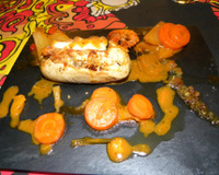 Gambas et son gratin chorizo