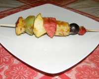Brochettes de fruits grillés