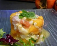 Tartare de daurade et kaki persimon