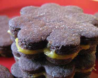 Sablés chocolat fourrés lémon curd