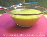 Soupe aux courgettes et au chèvre