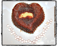 Cœur fondant au chocolat blanc