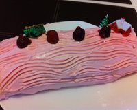 Bûche de Noël aux framboises
