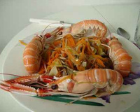 Langoustine avec une cuisson parfaite