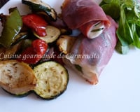 Nems de jambon cru et légumes grillés à l'Actifry