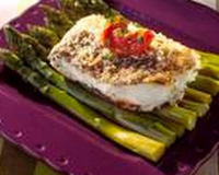 Dos de cabillaud sur lit d'asperges vertes à la ciboulette