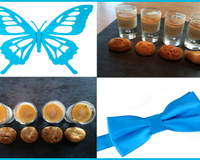 Panna cotta roquefort caramel au poivre accompagnée de sablés au foie gras