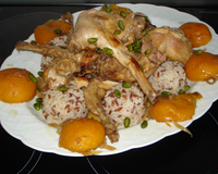 Lapin aigre doux aux pêches