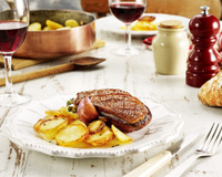 Magret de canard et pommes de terre salardaises