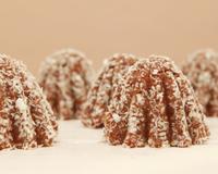 Des bouchées fortes en chocolat et noix de coco.