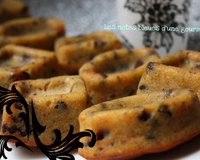 Financier à la mangue, fève tonka et pépites de chocolat