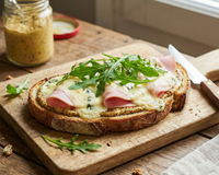 Tartine chaude à la fourme d’Ambert et jambon : le dîner express idéal pour les jours de flemme