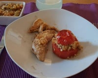 Tomates farcies au Quinoa et Lentilles
