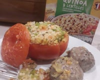 Tomates farcies au Quinoa et Lentilles