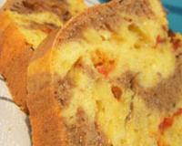 Le cake salé se marbre pour un effet max. Couleurs et parfums au rendez-vous.