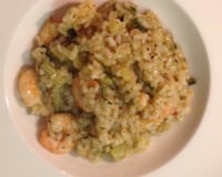 Risotto crevettes et courgettes