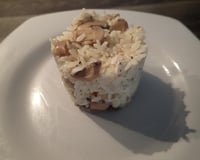 Risotto de poulet aux champignons