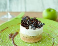 Pavé de cabillaud au caviar d'escargots, fondue de fenouil