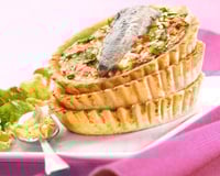 Tarte basquaise aux sardines pimentées
