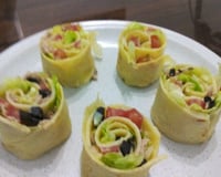 Mini crèpes au saumon