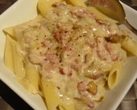 Pennes aux chicons et lardons