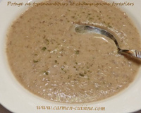 Potage aux champignons forestiers et topinambours