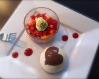 La douceur gourmande du chocolat blanc alliée à la fraîcheur fondante de la framboise.