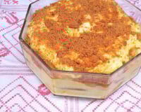 Tiramisu aux pêches d'ici et vin de Banyuls