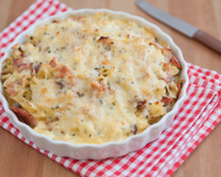 Gratin de chou chinois jambon et mozzarella