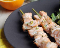 Brochettes de saumon à la citronnelle