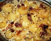 Gratin de pommes de terre aux gésiers confits