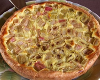 Tarte à la rhubarbe aérienne
